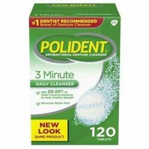 Polident 3 Minute Antibacterial Denture Cleanser, 120 Count - £10.18 GBP