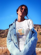 Retro Floral Tshirt, Floral Print Shirt, Floral Fashion Tee, Thanksgivin... - $26.99+
