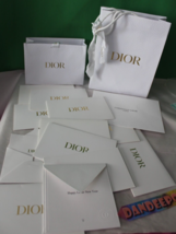 Dior 17 Piece White With Gold Lettering Gift Bags And Envelops And Cards... - $39.59