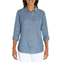 Gap Ladies Linen Button down Top Relaxed Fit - £23.04 GBP