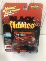 Johnny Lightning Black w/Flames 1993 Pontiac Trans Am  1:64 Rubber Tires.   V-A - £10.02 GBP