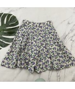 Rafferty Womens Vintage 90s Pleated Shorts Size 9 Purple White Floral Wi... - $36.54 CAD