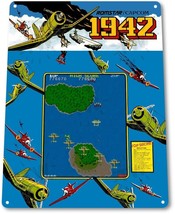 1942 Classic Airplane Capcom Arcade Marquee Game Room Wall Decor Metal T... - £9.40 GBP