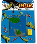 1942 Classic Airplane Capcom Arcade Marquee Game Room Wall Decor Metal T... - £9.44 GBP