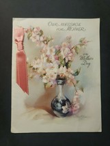 Vintage Greeting Card Mother&#39;s Day Rust Craft Boston USA  (B-5) - £26.37 GBP