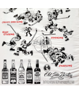 1971 Old Mr Boston Liquor Advertisement NHL Hockey Penalties Cartoon DWF21 - €26,12 EUR