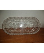 Indiana Glass Constellation Oval Clear Glass Dish w/ Frosted Glass Grape... - $465.23 MXN