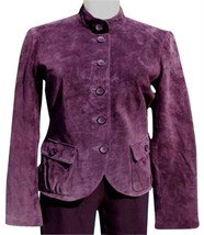 Cache Leather Suede Jacket Top New Sz 2/4/6/8/10/12 Lined Banded Collar ... - £79.19 GBP