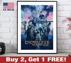 Final Fantasy XIV Online Poster 18&quot; x 24&quot; Print Game Room Wall Art 14 Endwalker - £10.60 GBP