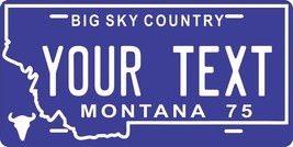 Montana 1975 License Plate Personalized Custom Auto Bike Motorcycle Moped tag - £8.70 GBP+