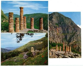 3 Postcards Greece Temple of Apollo Sanctuary Athena Delphi Unposted - £3.99 GBP