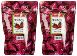 Trader Joe&#39;s Freeze Dried Strawberries 1.2 Oz Each Pack of 2 Unsweetend - £6.76 GBP