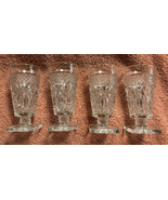 Vintage Imperial CAPE COD Juice Glasses w/ Square Foot Clear Embossed Se... - £19.22 GBP