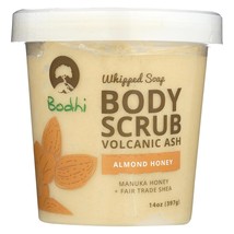 Bodhi Handmade Soap Almond Honey Volcanic Ash Whipped Soap Body Scrub, 14 Oz - £21.57 GBP