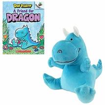A Friend for Dragon by Dav Pilkey Dragon Series Easy Reader Book and Blue Plush  - £23.56 GBP
