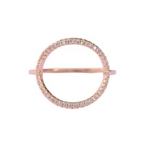 Pura Vida women's pave open circle ring in rose gold - £19.17 GBP