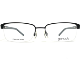 Genesis Eyeglasses Frames G4005 001 BLACK Grey Blue Rectangular 55-17-145 - £44.17 GBP