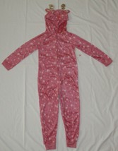 Fleece One-Piece Pajamas Size 6 7 8  Blanket Sleeper Union Suit Hooded R... - £19.54 GBP