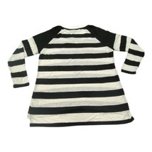 Style &amp; Co Womens Striped Heart High Low Top Size Large Color Black/White - £27.29 GBP