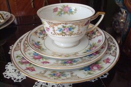 Compatible with Lee Dresden c1930s (F &amp; B Japan) Meito 4 Pieces Cup,Saucer,Cake, - £41.23 GBP