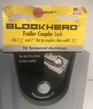 Deadbolt Blockhead Trailer Coupler Lock (TCL1-AS)No Keys-BRAND New - £30.97 GBP