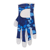 Surprizeshop Leather Comfort Stretch Ladies Golf Glove - Blue Leaf. S, M, L - £10.83 GBP