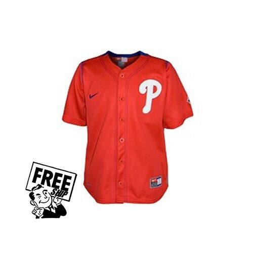 Primary image for PHILADELPHIA PHILLIES Officially MLBNike Boys Jersey Size 6 LG $40.00 New