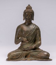 Antik Chinesisch Stil Bronze Sitzender Granting Boons Buddha Figur - 35cm/35.6cm - £808.21 GBP