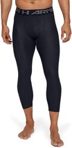 Under Armour HeatGear 2.0 3/4 Compression Leggings Mens S Black Pants NEW - £21.07 GBP