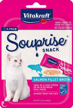 VitaKraft Salmon Souprise Lickable Cat Snack - Real Salmon Fillet Pieces and Spi - £3.90 GBP+