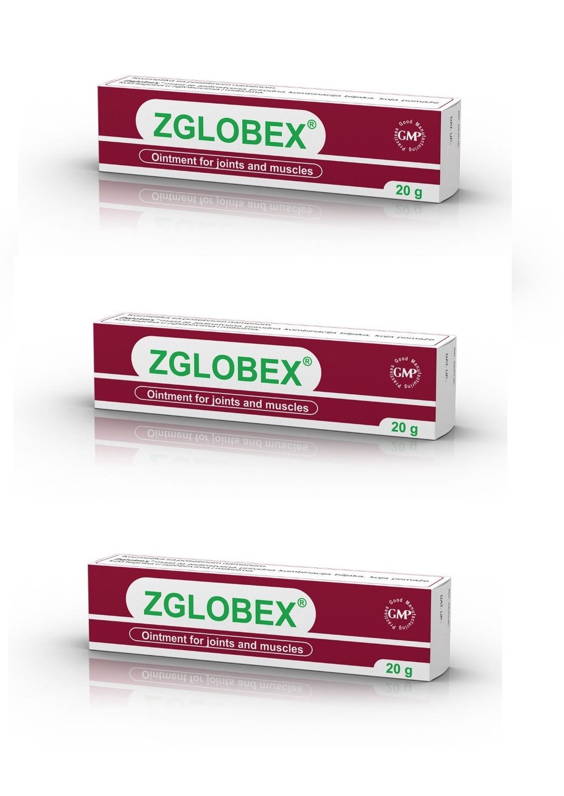 3X Zglobex creme ointment 20g total 60g - $39.59