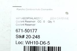 Coolant Reservoir Fits 03-06 PORSCHE CAYENNE 47091 image 2