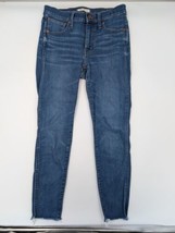 Madewell 9” High Rise Skinny Jeans Size 28P 28x25 Dark Denim Wash J6518 ... - $28.23