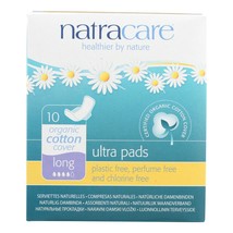 Natracare Natural Uitra Pads W/wings - Long W/organic Cotton Cover - 10 Pack - £12.48 GBP