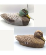 Antique Paper Duck Decoy Pair, Papier Mache Hunting, Primitive Folk Art, Ariduck