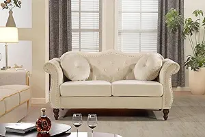 US Pride Furniture Anna Collection Modern Chesterfield Velvet Upholstere... - £761.52 GBP