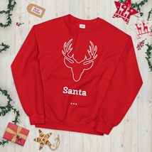 Christmas sweatshirt with deer for men, Santa mens sweatshirt son, funny... - £50.06 GBP