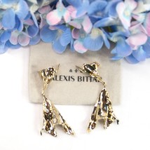 Alexis Bittar Gold Plated Crumpled Metal LARGE Drop Earrings NWT - $172.76