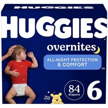 Huggies Size 6 Overnites Baby Diapers: Overnight Diapers, Size 6 (35+ lb... - $49.50