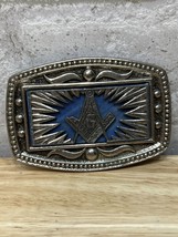 Vintage Masonic Emblem Adult Belt Buckle  Freemason CII New York 1970s - £19.09 GBP