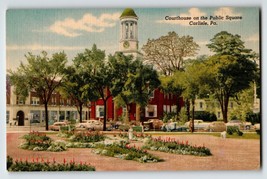 Courthouse on the Public Square Carlisle Pennsylvania Linen Postcard Unposted - £8.73 GBP