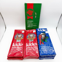 LOT 3 New Icicles Tinsel Silver Shiny 1000-2000 strands 18 in - $35.00