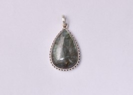 925 Argent Sterling Labradorite Pierre Précieuse Main Pendentif Elle Fest Gift - £37.01 GBP