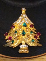 Eisenberg Ice Pin Brooch Beautiful Multi Colored Christmas Tree Rare - £77.93 GBP