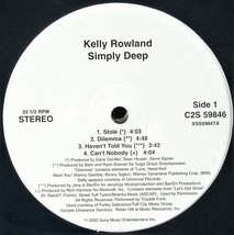 Kelly Rowland &quot;Simply Deep&quot; 2003 2X Vinyl Lp Album Promo C2 59846 ~Htf~ *Sealed* - £35.88 GBP
