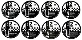 x8 50mm Circular Vinyl Stickers ska skinhead laptop 2 Tone specials selecter - £4.65 GBP