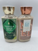 Bath and Body Works Body Lotion Lot of 2 Vanilla Bean Noel 8 Ounces Super Smooth - £29.20 GBP