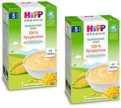 2 PACK HIPP Organic CORN KASHA CEREAL NO Milk Sugar FREE 5MONTH BABY FOO... - £20.23 GBP