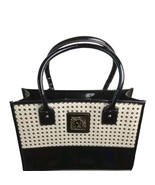 ANNE KLEIN SATCHEL BLACK POCKETS SNAP CLOSURE - £22.21 GBP