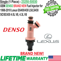 1998-2010 Lexus GS400/430 LS/LS430 SC/SC430 V8 New Oem Denso 1PC Fuel Injector - £59.17 GBP